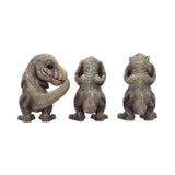 Back Set of Three Wise Tyrannosaurus Rex Dinosaur Figurines Nemesis Now B6973A25