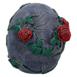 Back Twilight Bloom Gothic Skull with Red Roses Figurine Nemesis Now K7485A26
