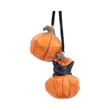 Back of Whisper Wood Set of 2 Pumpkin and Patch Halloween Hanging Ornament