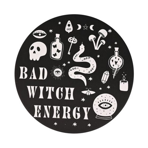 Bad Witch Energy Ceramic and Cork Coaster