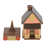 Base and Top Pink House Two Part Incense Cone Holder Burner
