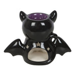 Back Tealight Slot Bat Cat Cute and Creepy Oil Burner and Wax Melter Warmer