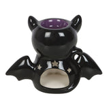 Back Tealight Slot Bat Cat Cute and Creepy Oil Burner and Wax Melter Warmer
