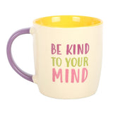 Colourful Be Kind to Your Mind Ceramic Mug Side