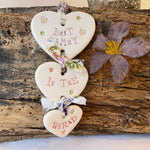 Best Mummy In The World Ceramic Hearts Jamali Annay Designs