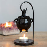 Black Hanging Cauldron Oil Burner