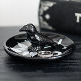 Display idea Black with white details  Mystic Raven Trinket and Jewellery Dish
