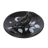 Side Black with white details  Mystic Raven Trinket and Jewellery Dish