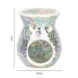 Size Guide Light Blue Crackle Oil Burner Wax Melter