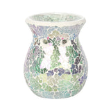 Light Blue Crackle Oil Burner Wax Melter with vent holes
