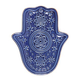 Blue Hand of Hamsa Incense Holder and Trinket Dish