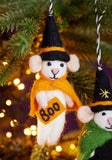 Felt Witch Wizard Mice Hanging Decoration