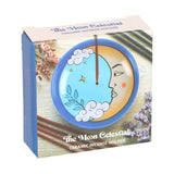 Boxed The Moon Celestial Ceramic Incense Holder Dish Box