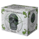 Boxed Aged Pentagram Skull Figurine Ornament Nemesis Now B7366A26 