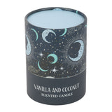 Box with  Blue Moon Vanilla and Coconut Glass Jar Candle