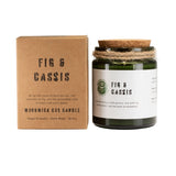 Boxed Greenman Crushed Fig and Cassis Soy Wax Woodwick Green Glass Jar Candle