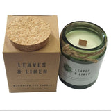 Greenman Leaves and Linen Soy Wax Woodwick Candle