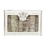 Sage Smudge Stick Variety Set of 6 Bundles. Cedar Sage, Eucalyptus Blue, Sage Yerba, Santa, White Sage and Rosemary Boxed