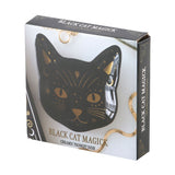 Boxed Magick Black Cat Face Shaped Trinket and Jewellery Dish