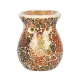 Brown Crackle Glass Oil Burner Wax Melter