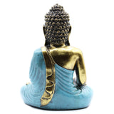 Buddha Varada Mudra Pose Teal and Gold Ornament back