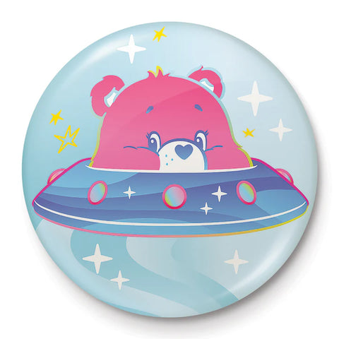 Care Bears UFO Button Pin Badge