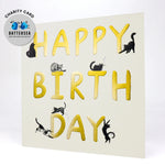 Cats Happy Birthday Card Battersea Charity 