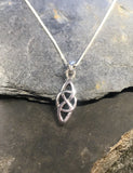 Celtic Knot Sterling Silver Pendant on 18" Chain Necklace