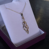 Celtic Knot Style Pendant on Silver Chain Necklace Boxed