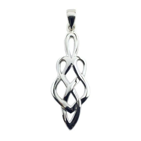 Celtic Knot Style Pendant on Silver Chain Necklace