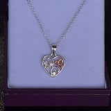Celtic Trinity Filigree Heart Sterling Silver Pendant on Chain Necklace