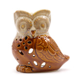 Classic Rustic Oil Burner Owl Side On