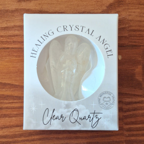 Clear Quartz Healing Crystal Pocket Gemstone Angel Boxed