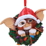 Close Up Gremlins Gizmo in Wreath Hanging Ornament Nemesis Now B6411X3