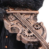 Music Meowstro Steampunk Black Cat Playing Violin Figurine Nemesis Now U7603B26 Close Up 
