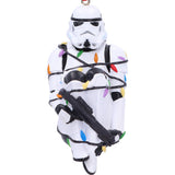 Star Wars Stormtrooper In Fairy Lights Decorative Hanging Ornament Nemesis Now B6414X3 close up front