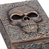 Close up Treasured Remains Skull Trinket Box Gothic Nemesis Now U7609B26