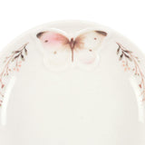 Close up of White Butterfly with Flower Sprig Trinket Dish