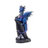 Cobalt Rune Protector Blue Dragon Figurine Nemesis Now U7067B25 Side