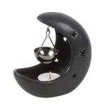 Crescent Moon Black Hanging Oil Burner