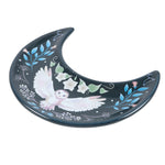 Crescent Moon Night Flight Owl Trinket Dish Side