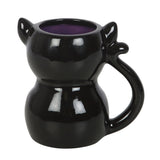 Back Cute and Creepy Black Cat Shaped Mug
