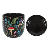 Dark Forest Ceramic Plant Pot with Saucer