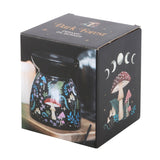 Dark Forest Print  Ceramic Oil Warmer Front of Box