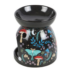 Side Dark Forest Print  Ceramic Oil Warmer