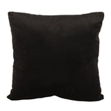 Dark Forest Print Square Cushion Back Plain Black