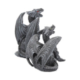 Dark Fury Pair of Black Obsidian Dragon Figurines Nemesis Now C0797C4 Side