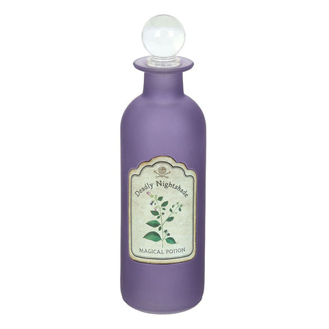 Front of Deadly Nightshade Decorative Glass Potion Bottle