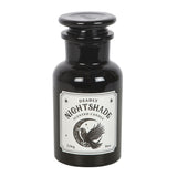 Deadly Nightshade Mystic Raven Apothecary Candle Glass Jar with Stopper