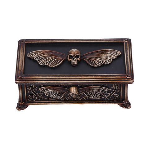Death's Head Treasure Ornamental Box Nemesis Now U7038M25 Front